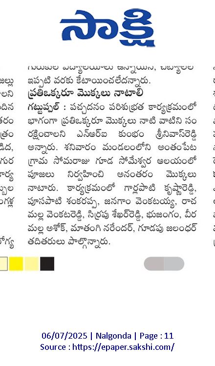 Everyone Should Plant Saplings